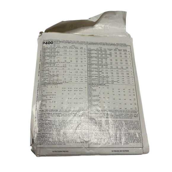 McCalls P400 Kids Halloween Costume Pattern Angel Ghost Wizard Witch Cosplay - Picture 3 of 5